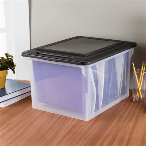 sterilite file box black